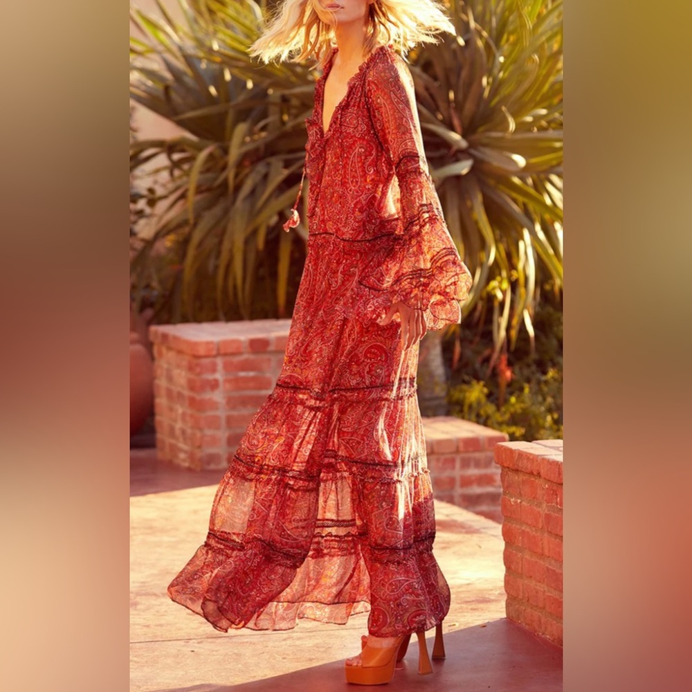 MISA Genevieve Dress in Bohemian Paisley size Small - NWT